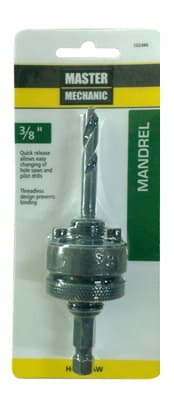 HOLE SAW MANDREL 3/8″1-1/4″-6″