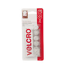 VELCRO COINS 5/8″ CLEAR 15CT