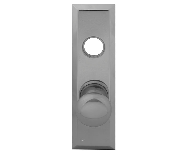 LOCK ESCUTCHEON PLATE 10X2-3/4″ SOLID DULL CHOME KNOB & CYL.HOLE