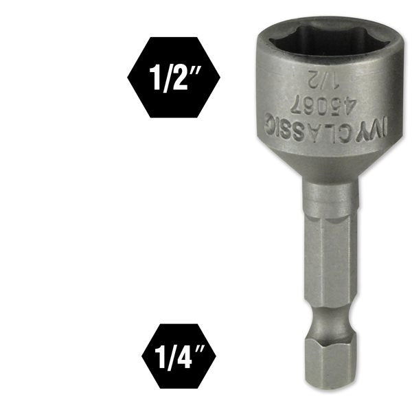 NUTDRIVER BIT 1/2″X2-1/2″ MAGNET
