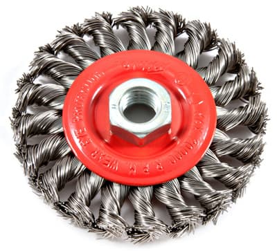 WIRE WHEEL BRUSH 4″ TWIST KNOT