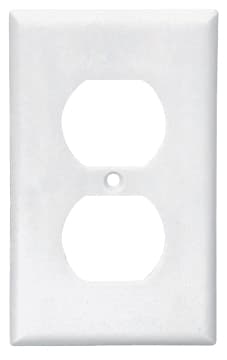 PLATE 1GANG DUPLEX MIDI WHITE