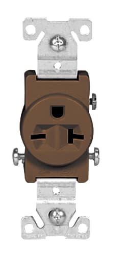 SINGLE OUTLET 20A-BROWN 125V