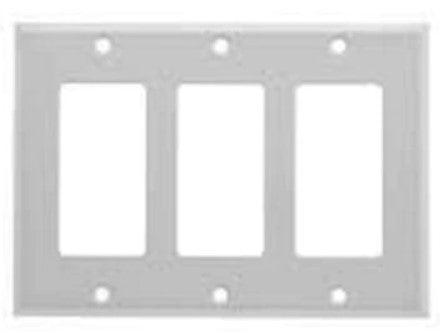 WALLPLATES 3G WHITE BLOCK RCPT (GFI)