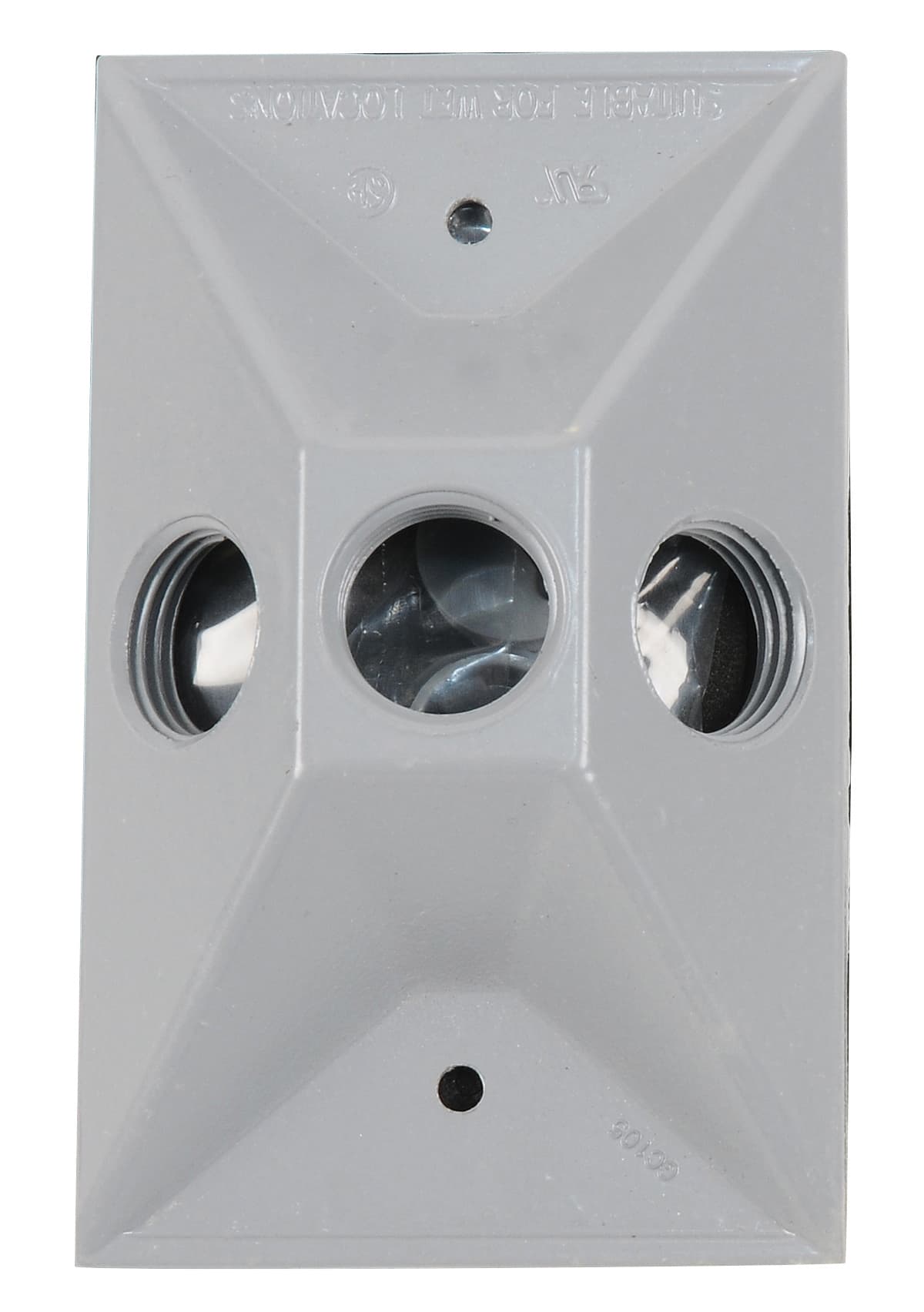 WEATHERPROOF PLATE 2X4 3HOLE