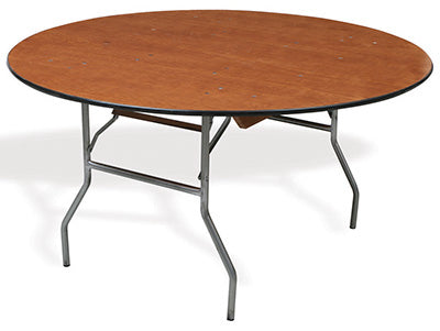 BANQUET TABLE 60″ ROUND WALNUT