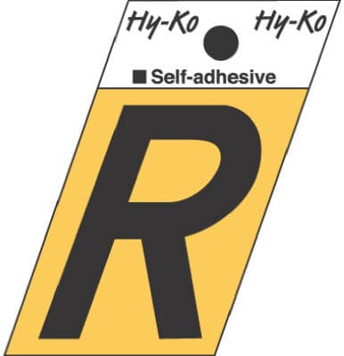 DECALS 1-1/2″ BLK/GLD “R”