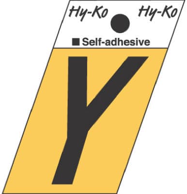 DECALS 1-1/2″ BLK/GLD “Y”