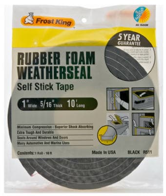 WEATHER STRIP 1″X5/16″X 10′