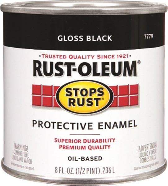 RUSTOLEUM BLK GLOSS 1/2 PINT