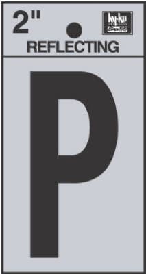 DECALS 2″ BLK/SLV “P”