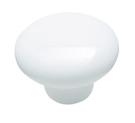 AMEROCK ALLISON VALUE SERIES 217WHT CABINET KNOB, 11/16 IN PROJECTION, CERAMIC