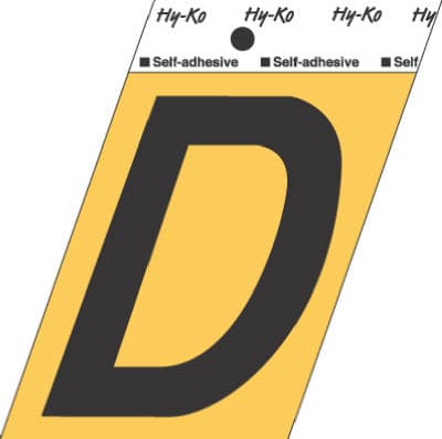 DECALS 3-1/2″ BLK/GLD “D”