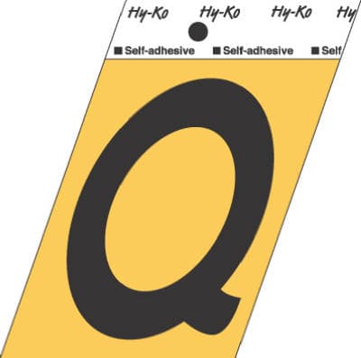 DECALS 3-1/2″ BLK/GLD “Q”