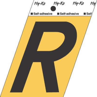 DECALS 3-1/2″ BLK/GLD “R”