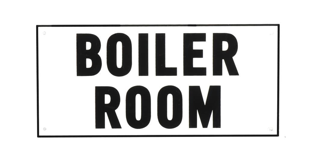 SIGN BOILER ROOM 4″X10″