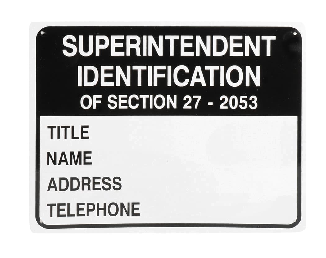 SIGN SUPERS INFO 8″X11″ METAL