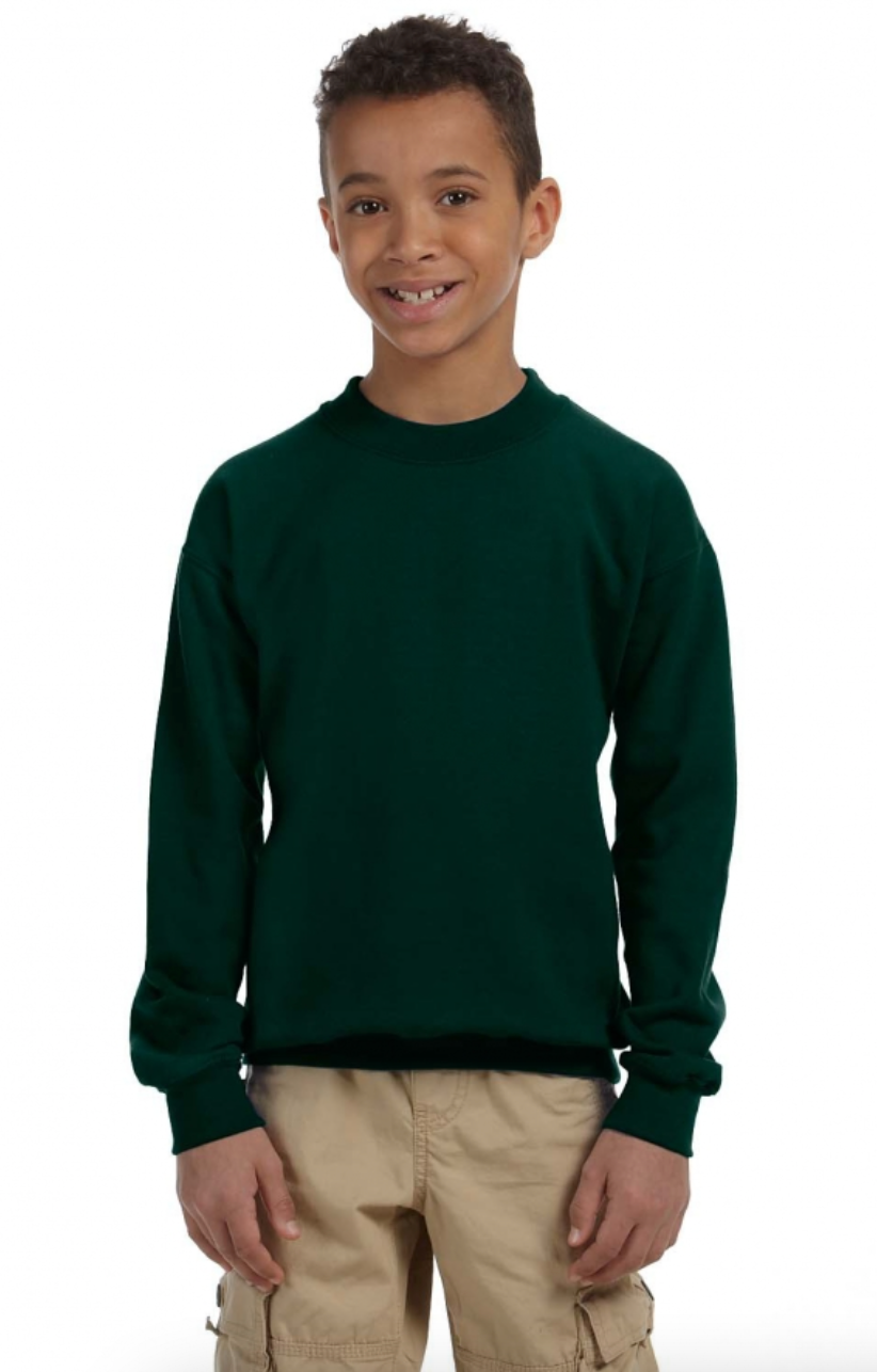 Gildan G180B Youth Heavy Blend 8 oz., 50-50 Fleece Crew
