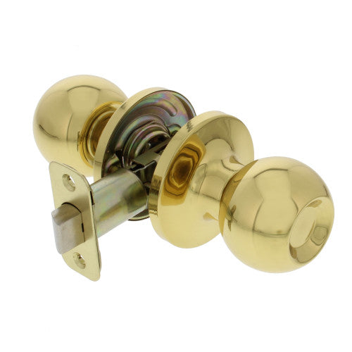LOCKSET PASSAGE BRASS BALL KNOB