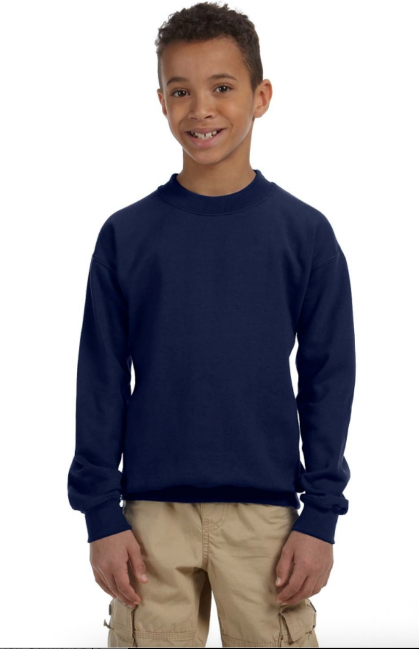 Gildan G180B Youth Heavy Blend 8 oz., 50-50 Fleece Crew
