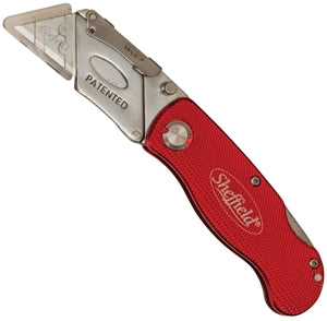 KNIFE UTILITY FOLDING SHEFFIELD #12614 RED HANDLE