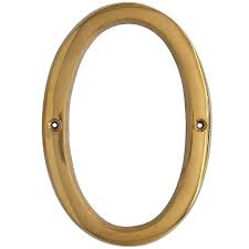 HOUSE NUMBER SOLID BRASS 6″ #0