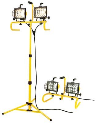 WORK LIGHT TWIN HALOGEN 1000W PORTABLE WITH TRI-STAND