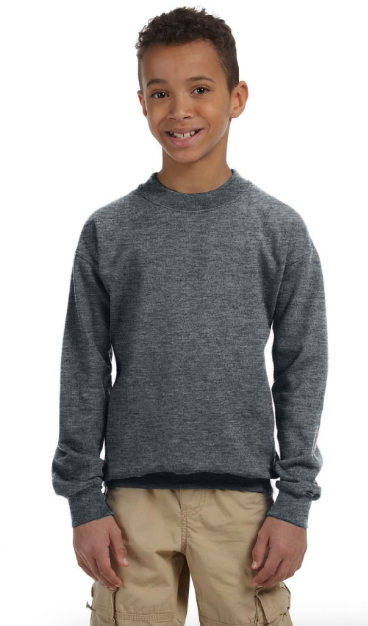 Gildan G180B Youth Heavy Blend 8 oz., 50-50 Fleece Crew