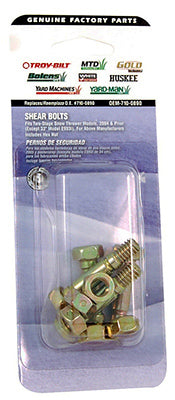 SHEAR PIN W/BOLT & NUT 4/PACK OEM-710-0890 ALL MTD