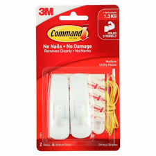 COMMAND UTILITY HOOK MED 2PK