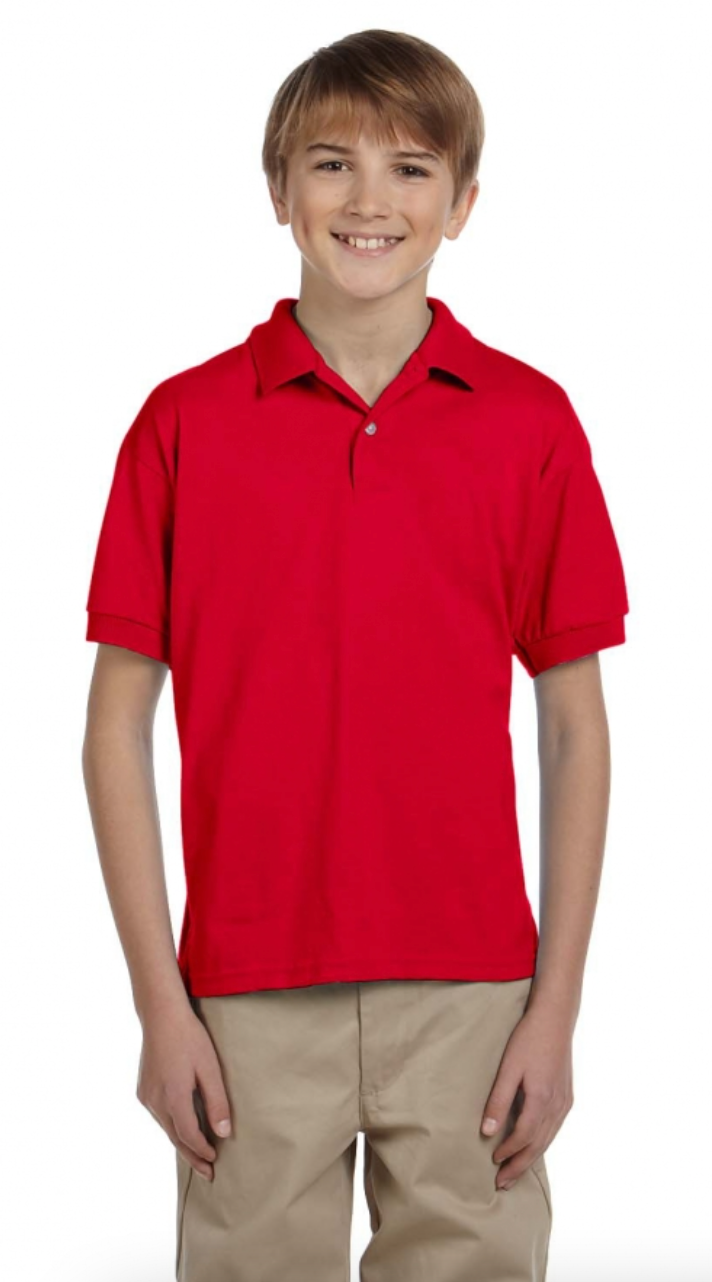 Gildan G880B Youth 6 oz., 50-50 Jersey Polo