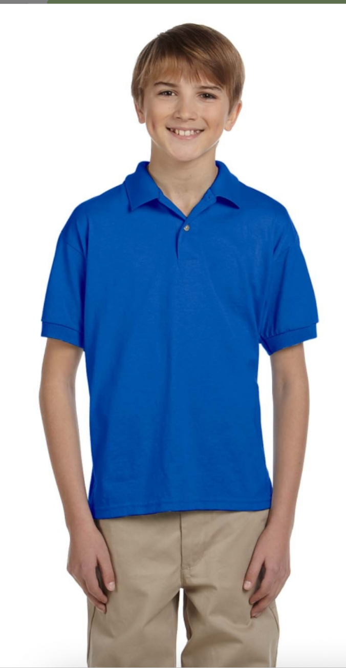 Gildan G880B Youth 6 oz., 50-50 Jersey Polo