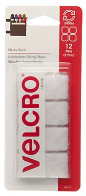 VELCRO 12CT SQUARES 7/8″
