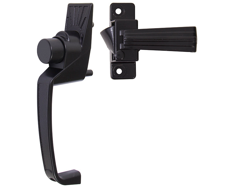 SCREEN DOOR LATCH PUSH BUTTON 1-3/4″HOLE BLACK 921BL