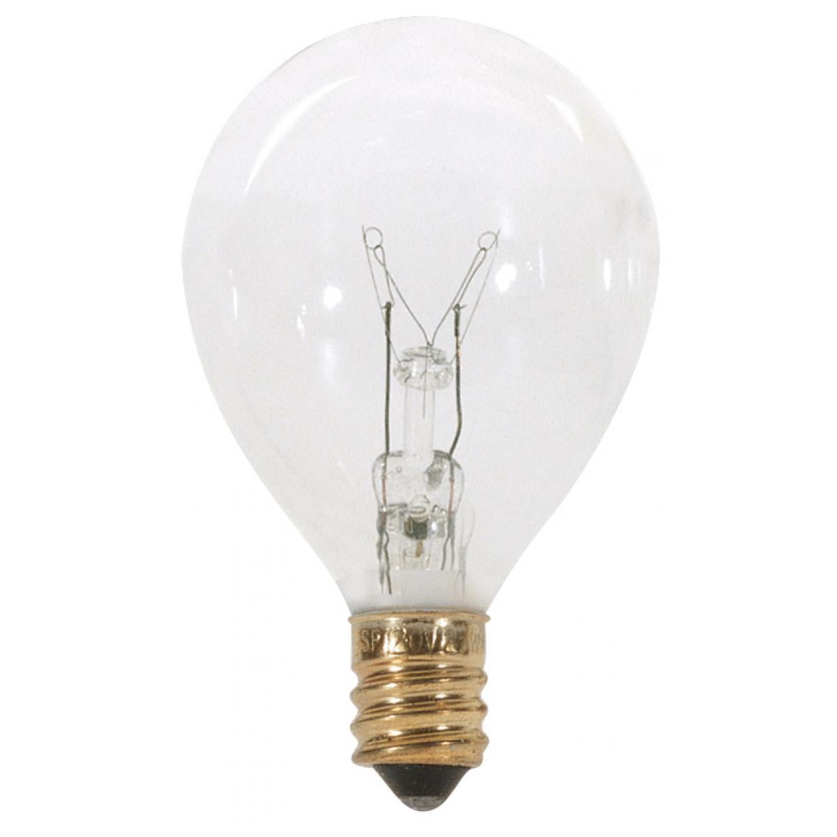 BULBS 10W G12-1/2 CLEAR GLOBE S3844 CANDELABRA BASE