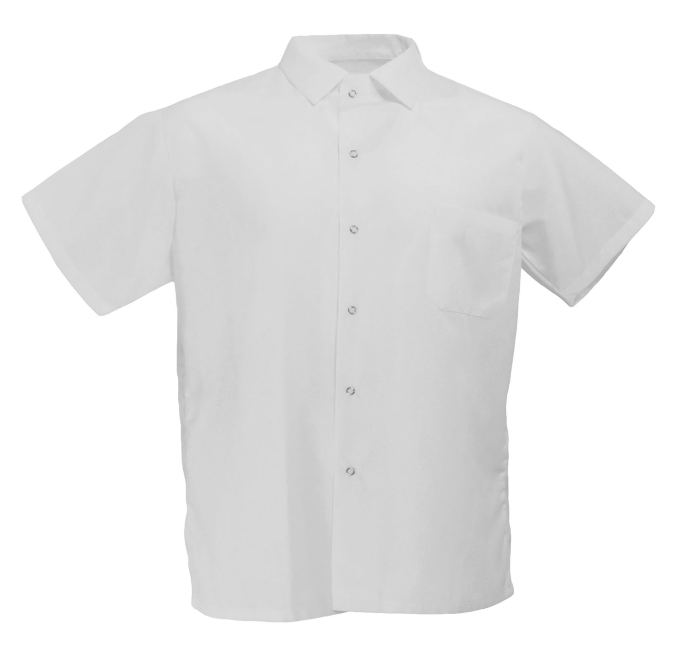 White short-sleeve shirt on a white background