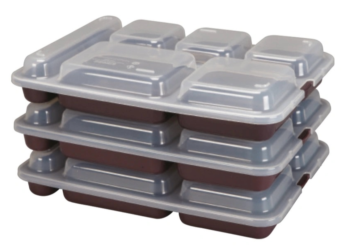 6 Compartment Meal Tray-24 per case