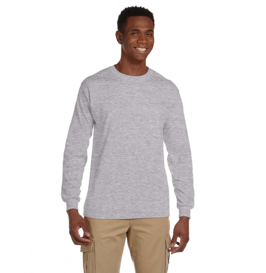 Gildan G241 Adult Ultra Cotton® 6 oz. Long-Sleeve Pocket T-Shirt