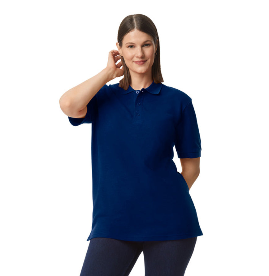 Unisex Midweight Double Pique Polo