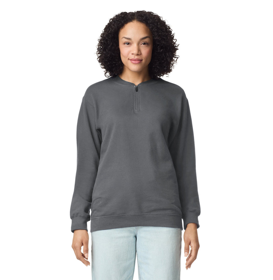 Gildan SF008 Unisex Softstyle Midweight Fleece Quarter-Zip Sweatshirt