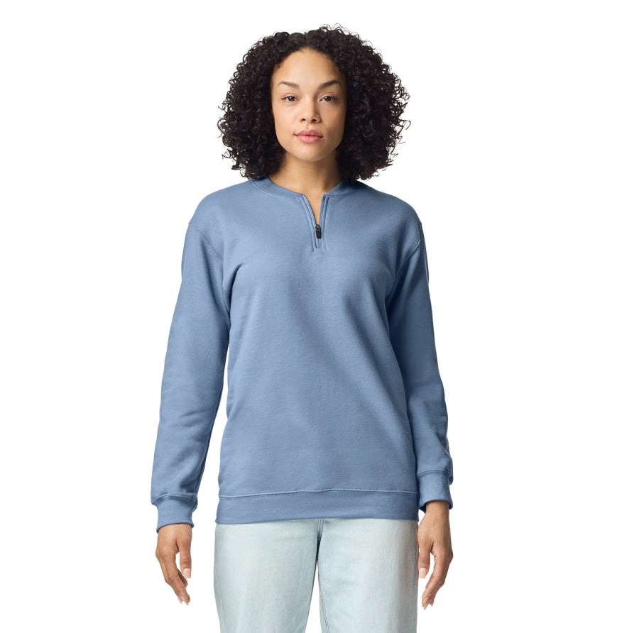 Gildan SF008 Unisex Softstyle Midweight Fleece Quarter-Zip Sweatshirt