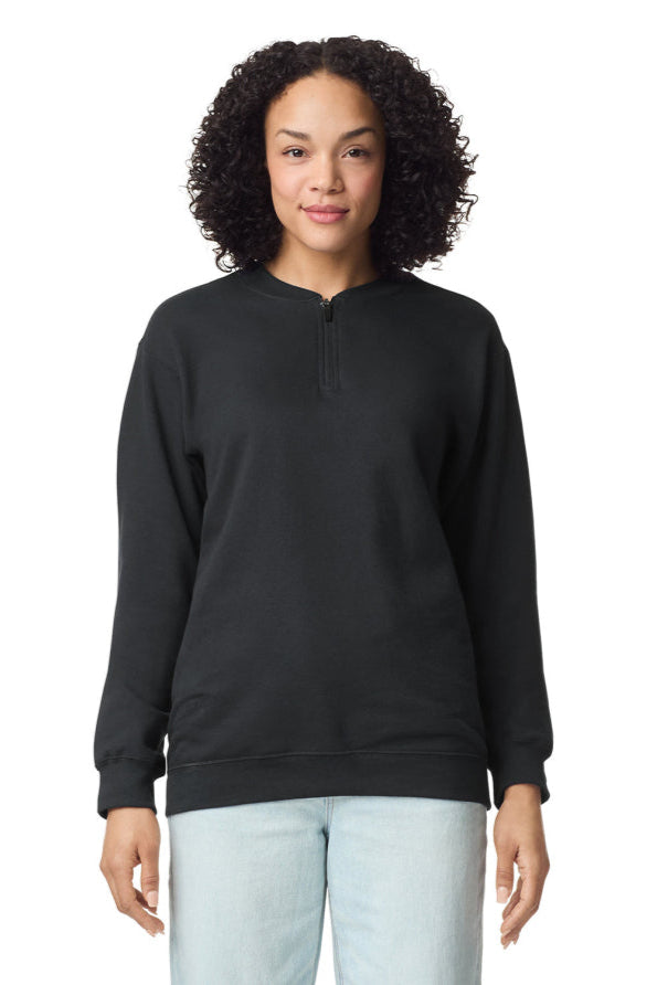 Gildan SF008 Unisex Softstyle Midweight Fleece Quarter-Zip Sweatshirt