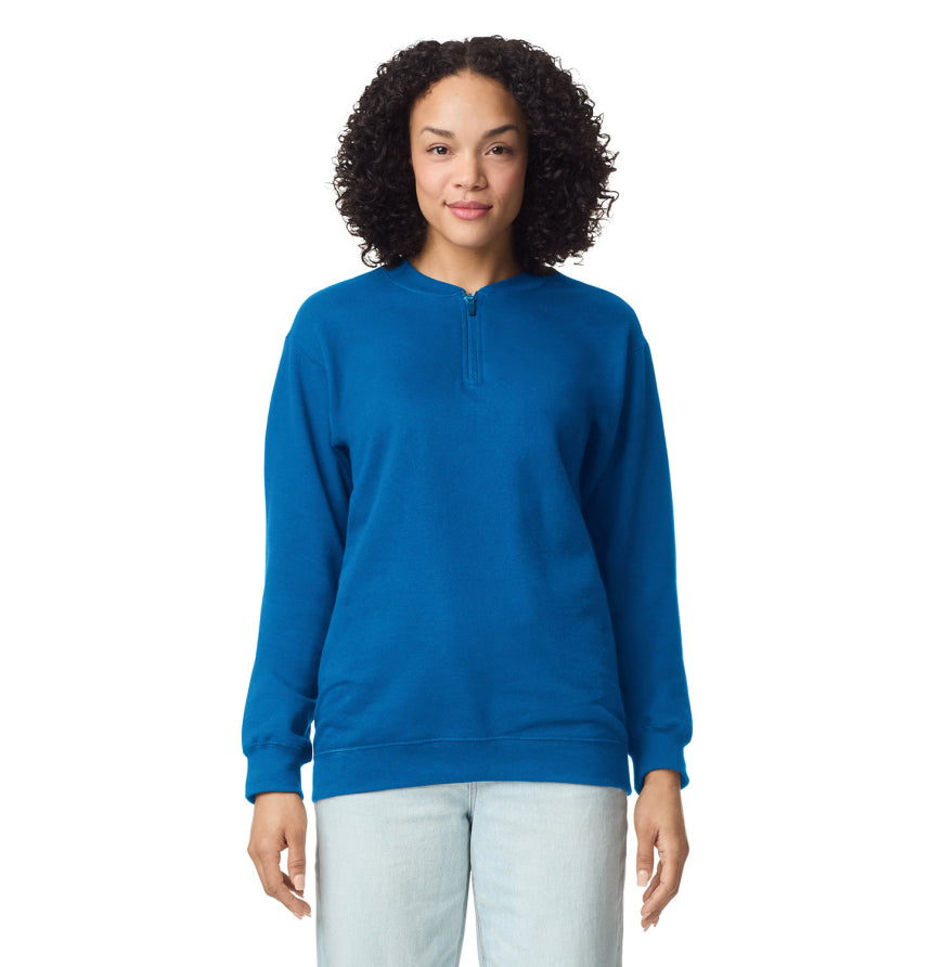 Gildan SF008 Unisex Softstyle Midweight Fleece Quarter-Zip Sweatshirt