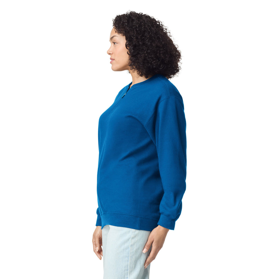 Gildan SF008 Unisex Softstyle Midweight Fleece Quarter-Zip Sweatshirt