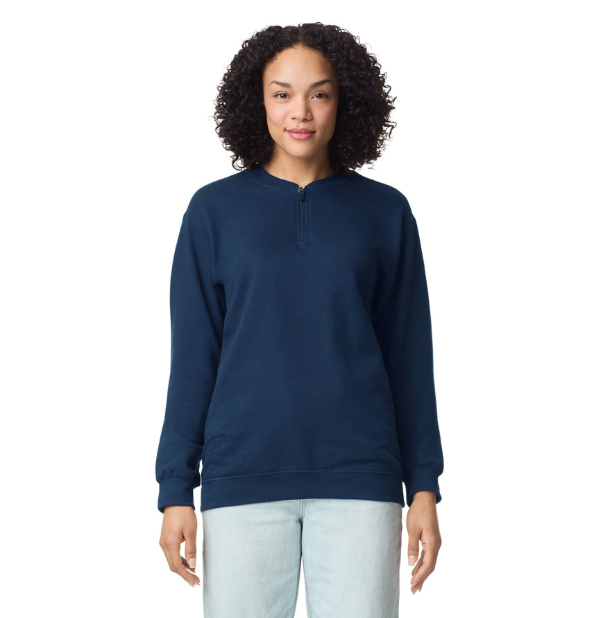 Gildan SF008 Unisex Softstyle Midweight Fleece Quarter-Zip Sweatshirt