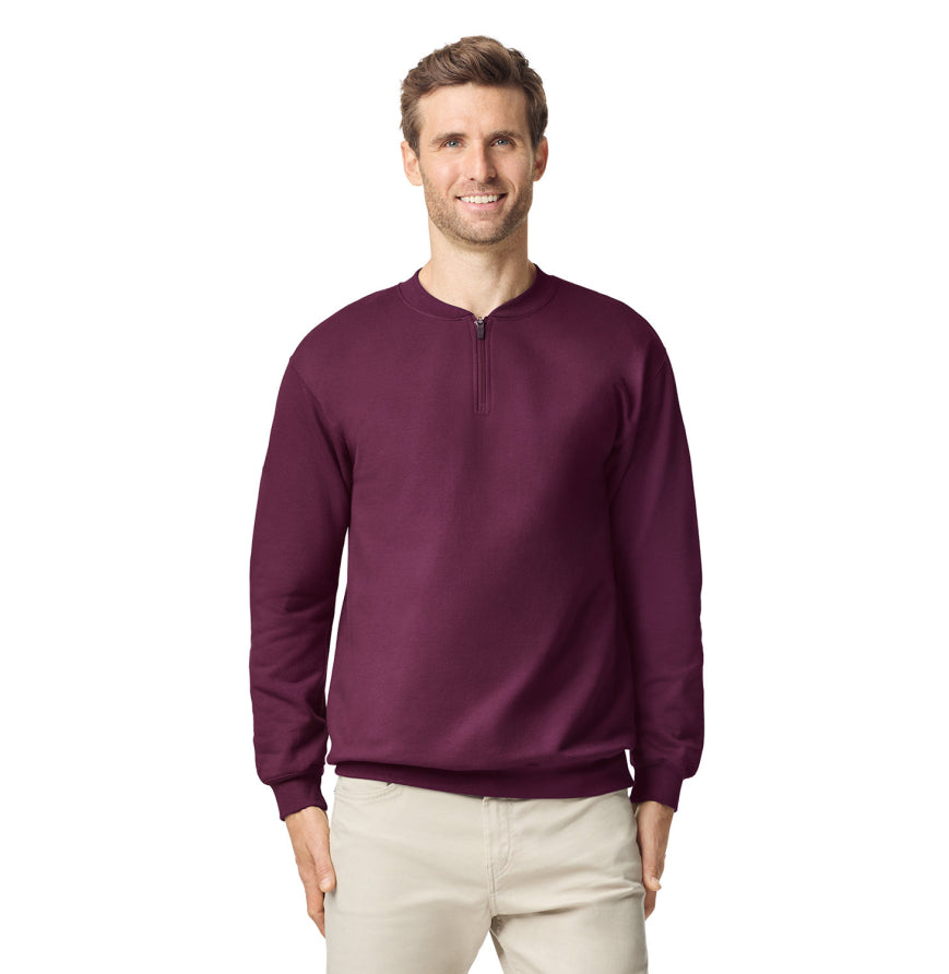 Gildan SF008 Unisex Softstyle Midweight Fleece Quarter-Zip Sweatshirt