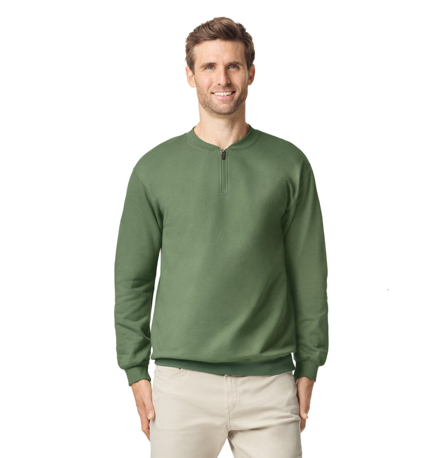 Gildan SF008 Unisex Softstyle Midweight Fleece Quarter-Zip Sweatshirt