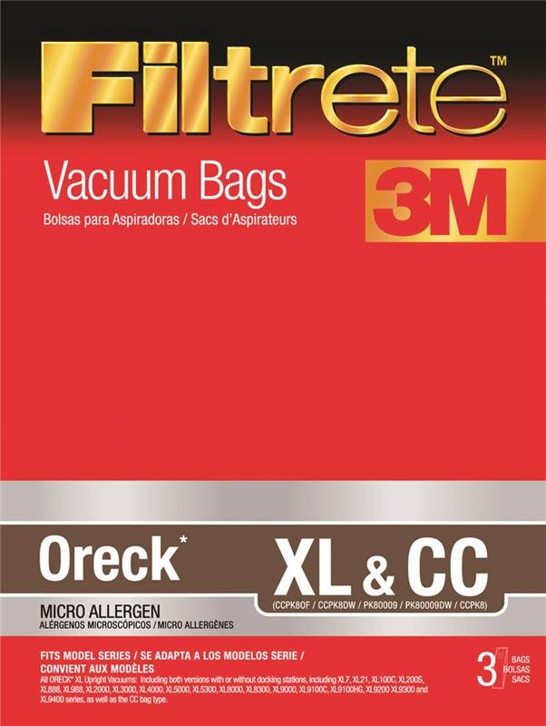 VACUUM BAG ORECK XL & CC FILTRETE 68710-6