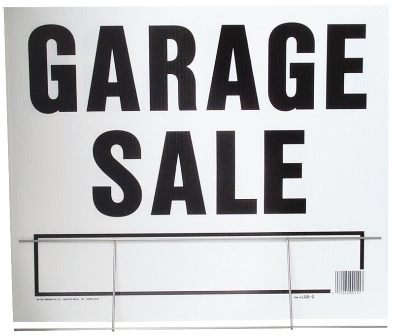 SIGN ” GARAGE SALE” 2 SIDED 24″X19″