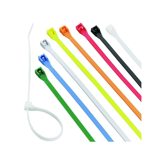 CABLE TIES 8″ ASST COLOR 100PK